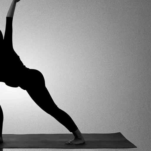 Image similar to black and white corporate logo female silhouette yoga pose