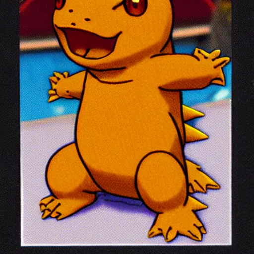 Image similar to special delivery charmander pokémon card, high-quality