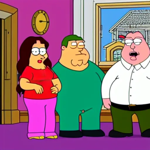 Image similar to family guy episode with fat chuck