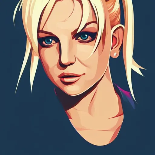 Prompt: britney spears, clean cel shaded vector art. shutterstock. behance hd by lois van baarle, artgerm, helen huang, by makoto shinkai and ilya kuvshinov, rossdraws, illustration.