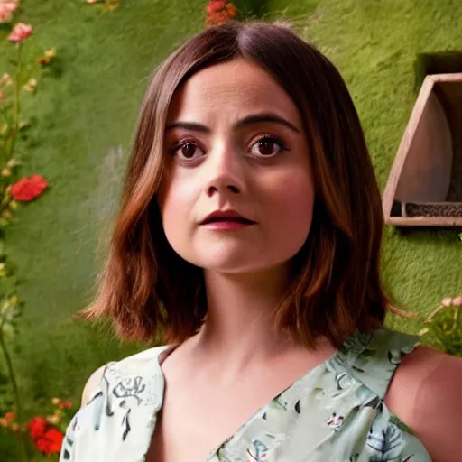 Image similar to jenna coleman in a studio ghibli animation