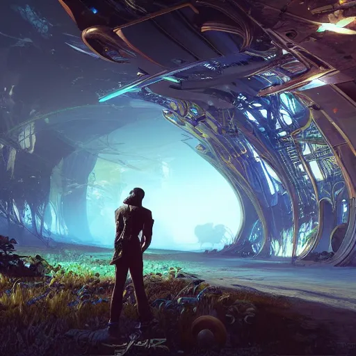 Image similar to cryengine render by android jones, syd mead, tim white and john stephens