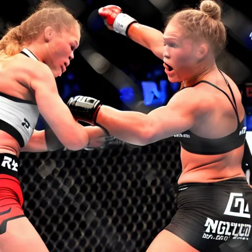 Image similar to ronda rousey fights conor mcgregor