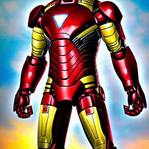 Image similar to Iron Man and Ukraine colors