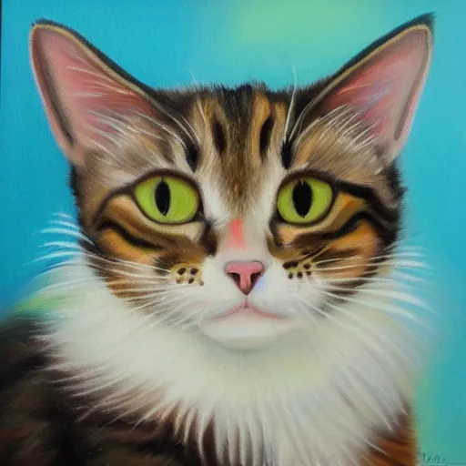 Prompt: oil painting of cute cat