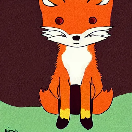 Prompt: cute fox by Studio Ghibli