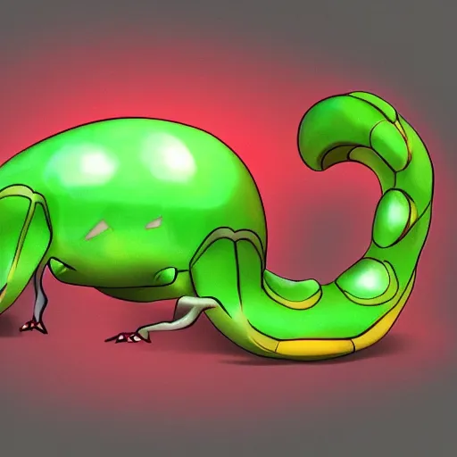 Prompt: a pokemon that looks like a nepenthes fusca, digital art. trending on art station, unreal engine.