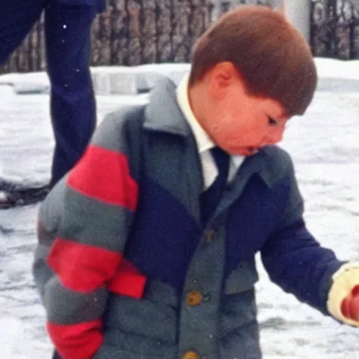 Prompt: vladimir putin as a bully kid.