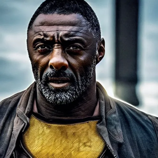 Prompt: film still of Idris Elba as Wolverine with adamantium claws in new Logan movie, cinematic