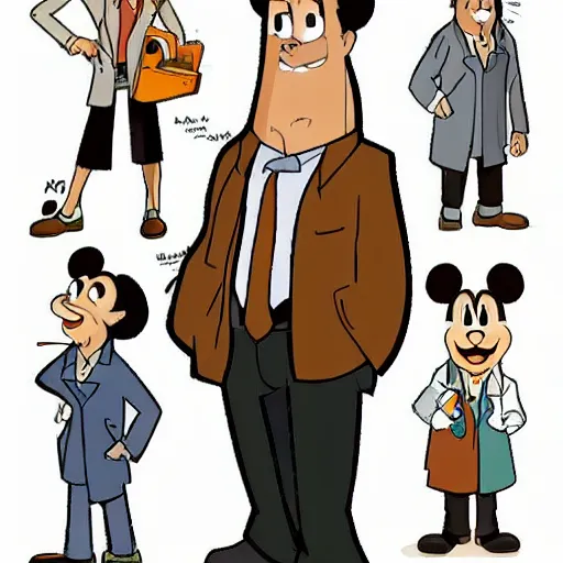 Image similar to funny quirky scientist character design, Disney style