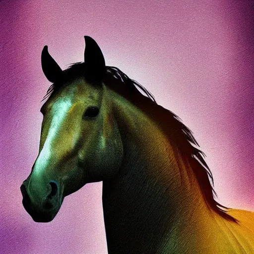 Image similar to horse on iphone wallpaper, digital art