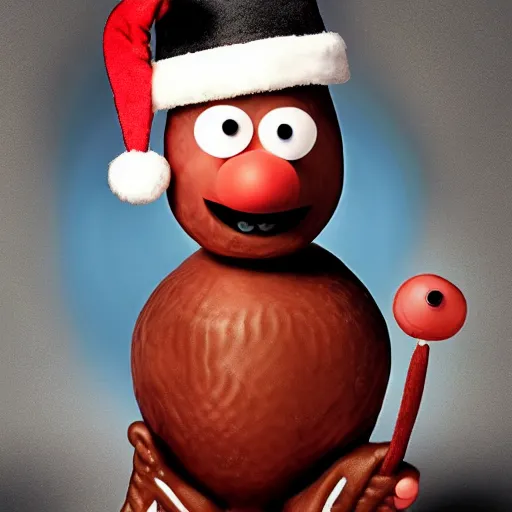 Image similar to uhd candid photo of mr. hankey the christmas poo, with accurate face, uhd, studio lighting, correct face, photo by annie leibovitz
