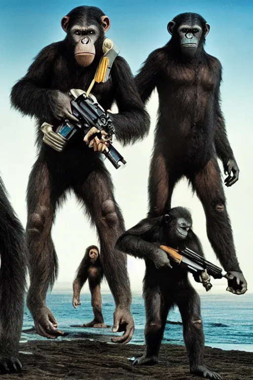 Image similar to planet of the apes directed by quentin tarantino