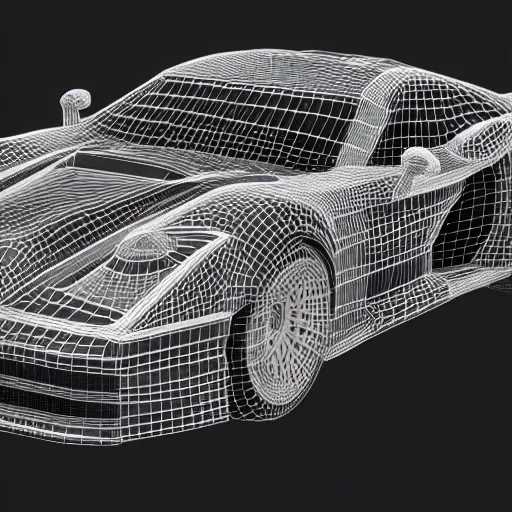 Image similar to Car themed fractal, 3d fractal, ferarri, supercar