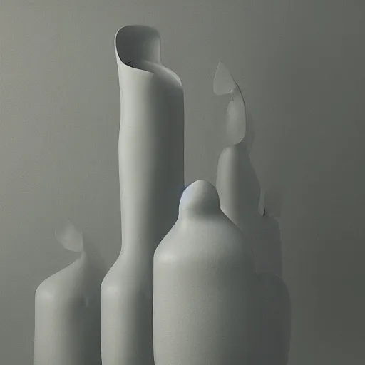 Image similar to a biomorphic ceramic still distilling eucalyptus into a liquid, infrastructure, octane, unreal