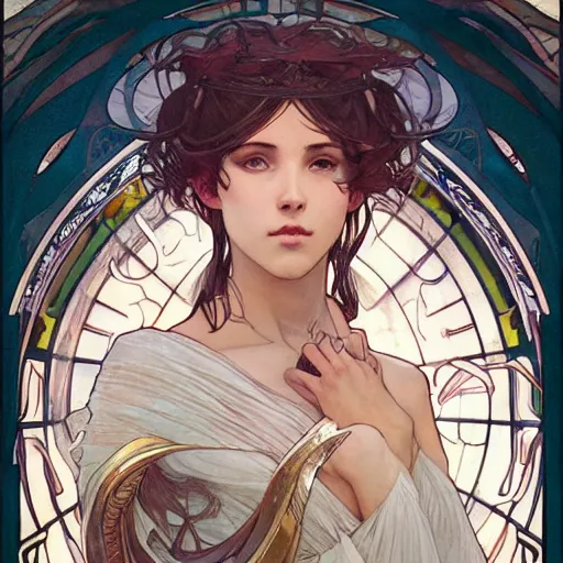 Image similar to art by artgerm and greg rutkowski and alphonse mucha