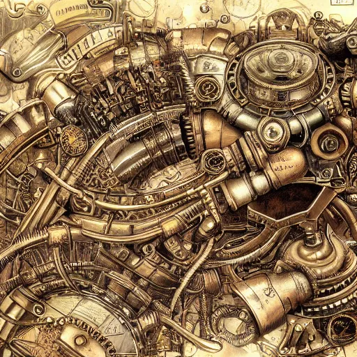 Image similar to steampunk, hyper detailed