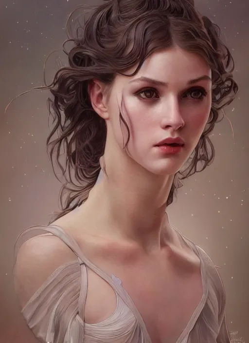 Image similar to ultra realistic illustration, ballerina, sci - fi, fantasy, symmetrical face, intricate, elegant, highly detailed, digital painting, artstation, concept art, smooth, sharp focus, illustration, art by artgerm and alphonse mucha