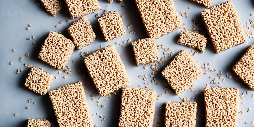 Image similar to food photography, rice krispy treats