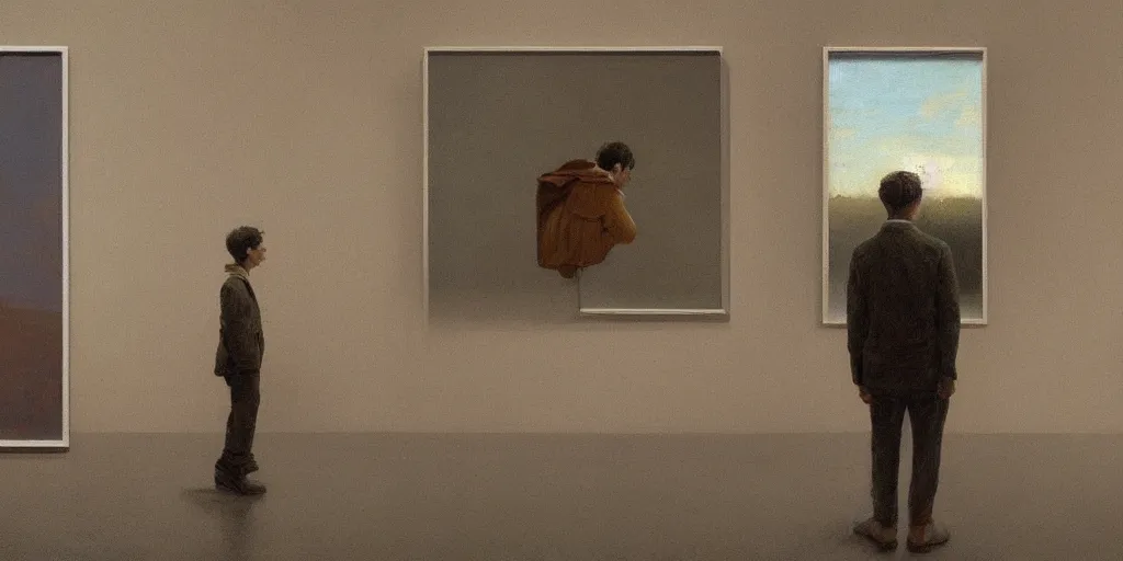 Image similar to an art gallery with pictures in the style of tim eitel in 1 6 5 0
