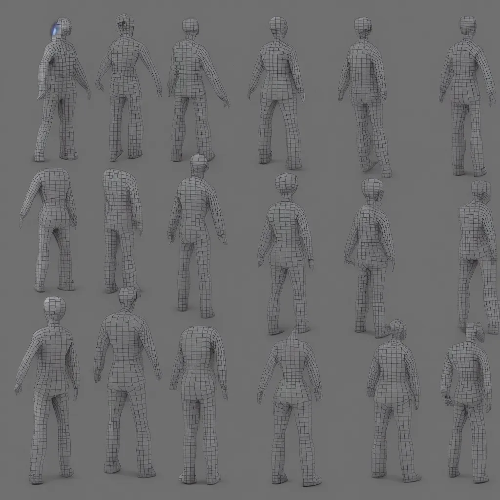Prompt: 3 d character design sheet, clean t - pose of a japanese vintage toy front view. t pose, octane render, ray tracing, unreal engine 5, daz, ambient occlusion, insanely detailed, 8 k
