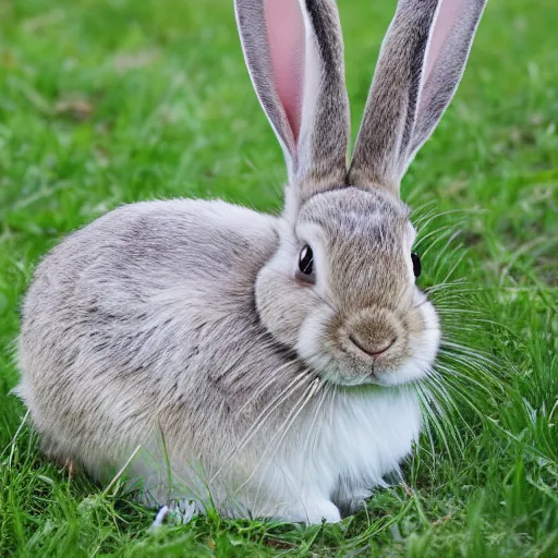 Prompt: an army of bunny rabbits