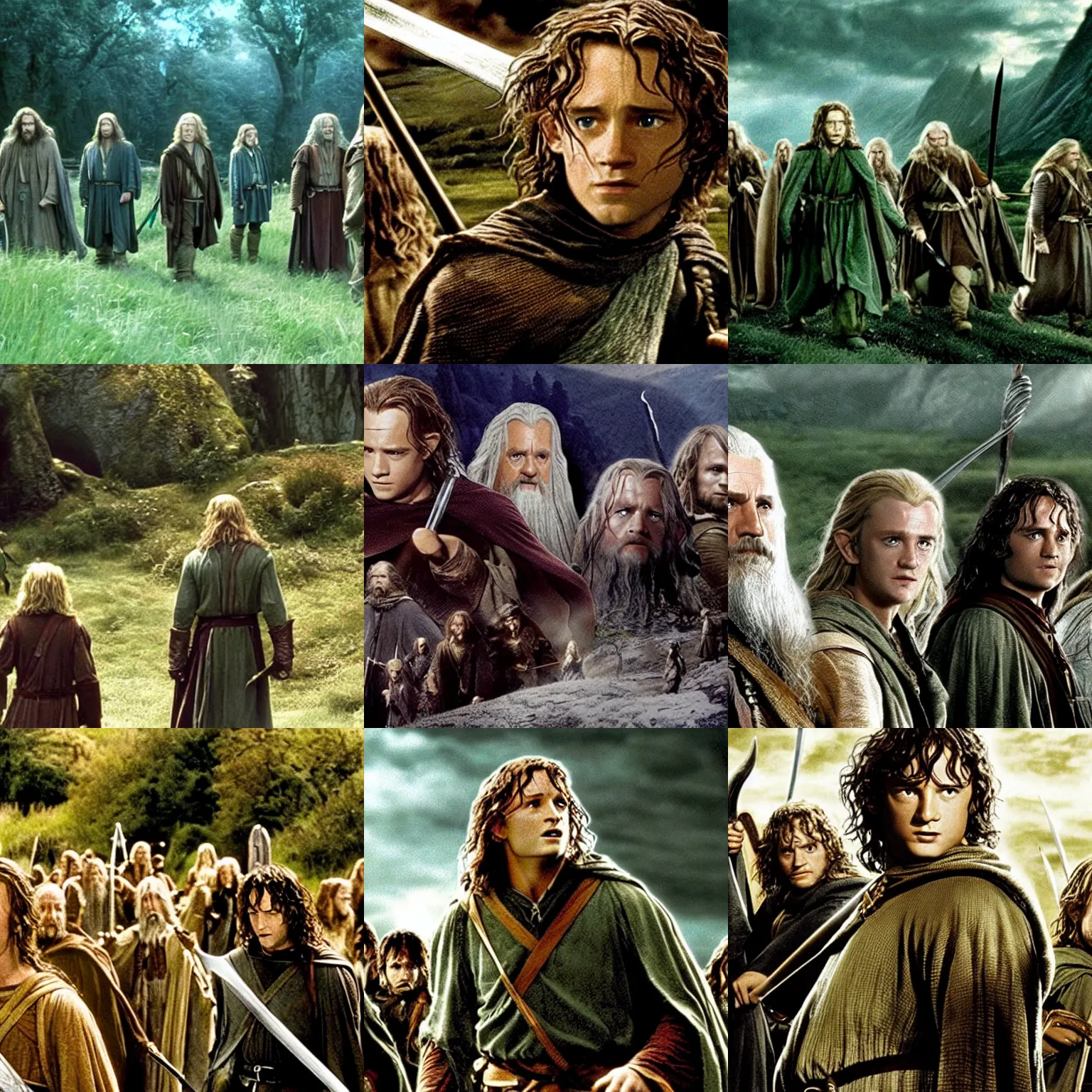 Prompt: a still from the lord of the rings : the fellowship of the ring ( 2 0 0 1 )