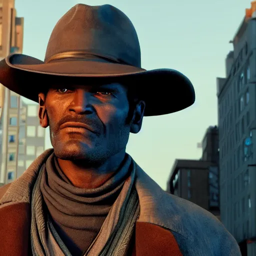 Image similar to cad bane in new york, clear photorealistic, movie still, beautiful lighting, 8 k