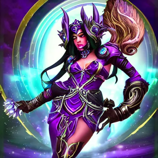 Prompt: Nox goddess of the night from the game Smite, retro, photo