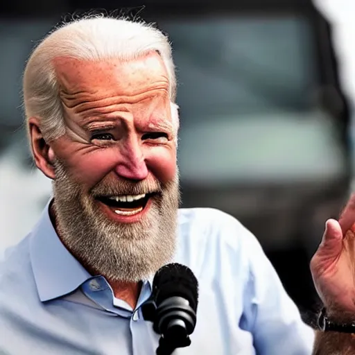 Image similar to bearded joe biden with a beard