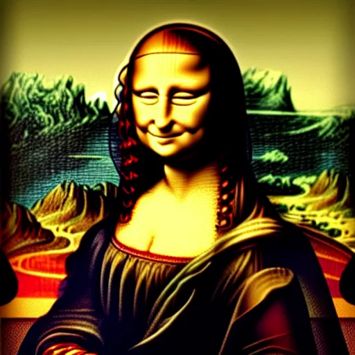 Image similar to Mona Lisa as a qr-code