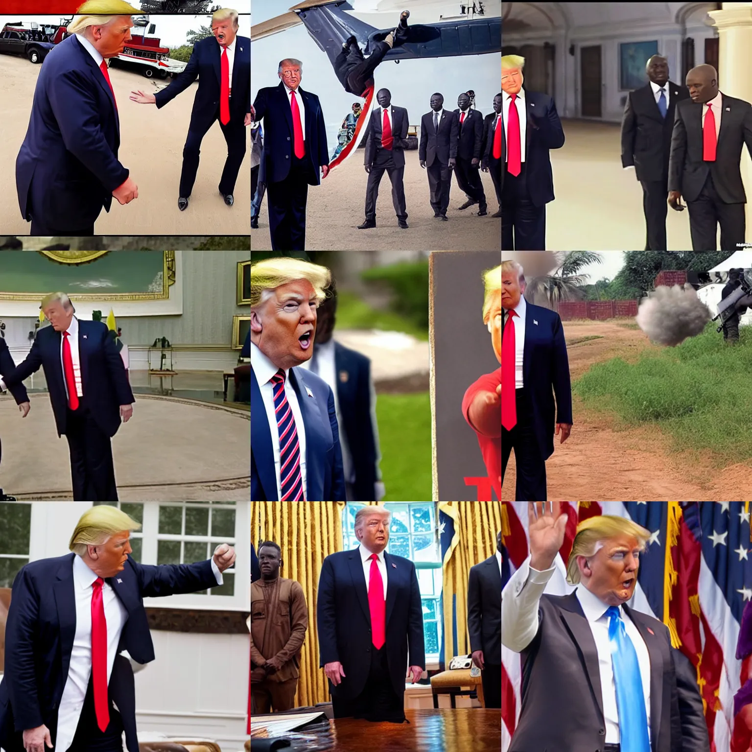 Prompt: donald trump in ghanian actionmovie