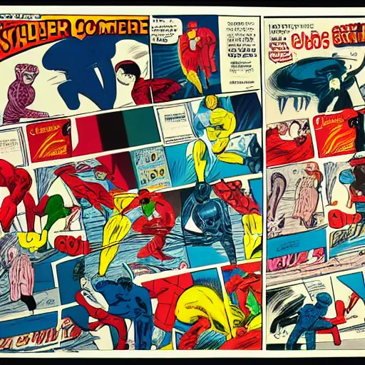 Prompt: silver age comics color palette