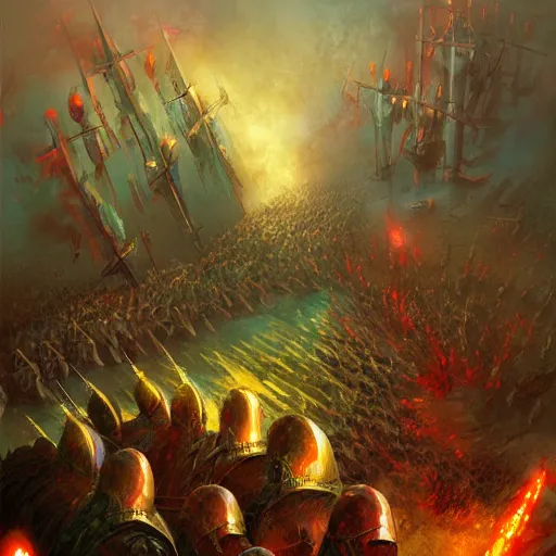 Image similar to The battle of the Trident by Marc Simonetti