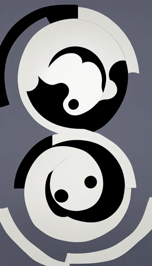 Image similar to Abstract representation of ying Yang concept, by Blizzard Concept Artists