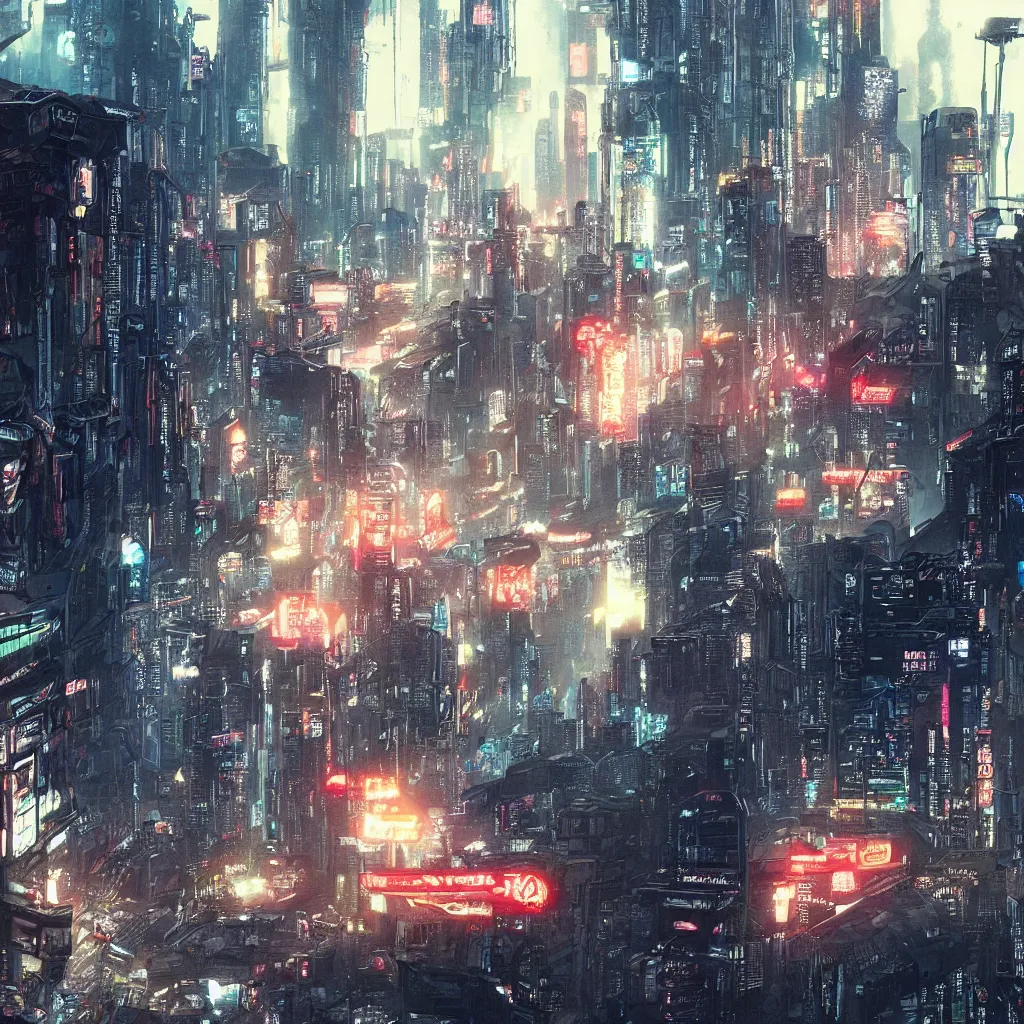 Prompt: Cyberpunk city in the Desert, Blade Runner, AKIRA