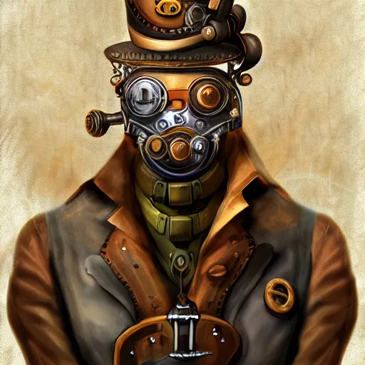 Image similar to an steampunk artificer portrait, digital art