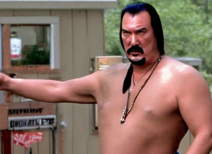 Image similar to steven seagal as julian in a still from the tv show trailer park boys (2001)