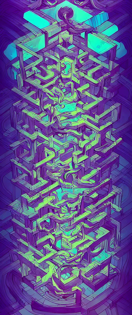 Image similar to arcane twisted turn of fate abstraction, centered award winning ink pen illustration, isometric abstract illustration by dan mumford, edited by craola, technical drawing by beeple and tooth wu, tiny details by artgerm and watercolor girl, symmetrically isometrically centered