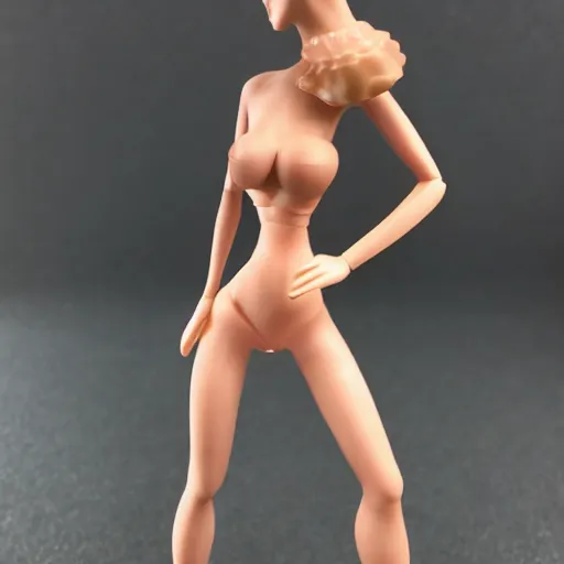 Image similar to a beautiful toned woman plastic toy