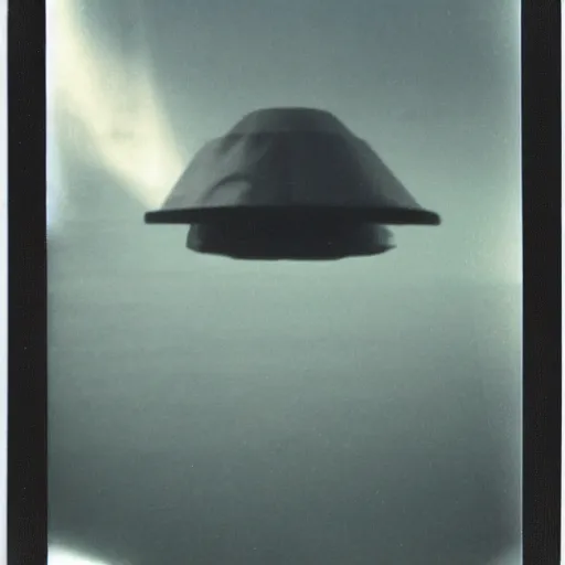 Image similar to Polaroid photo of alien spacecraft