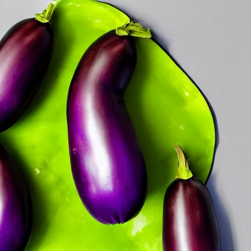 Image similar to hybrid of eggplant and elon musk with eggplant body