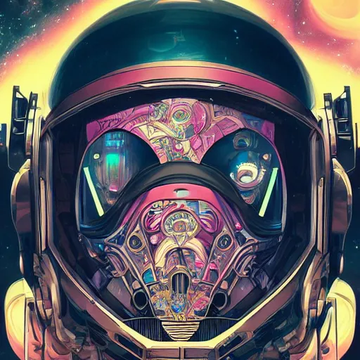 Image similar to high quality high detail biomechanical portrait of diesel punk in an alien world, gundam head, mekka, tristan eaton, victo ngai, artgerm, rhads, ross draws, hyperrealism, intricate detailed, alphonse mucha, 8 k, sci - fi, pastel colors, artstation,