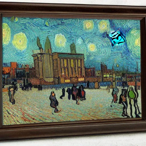 Image similar to salah liverpool by van gogh