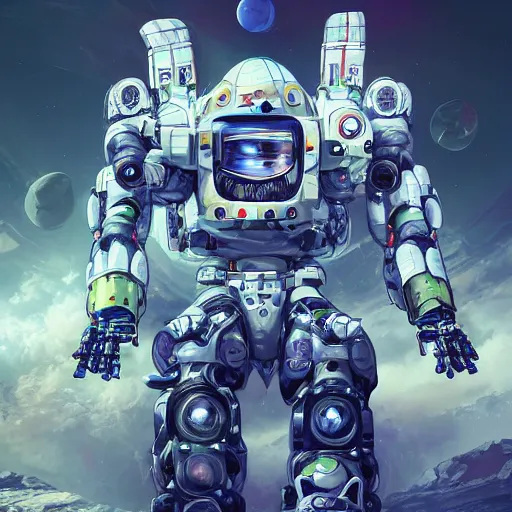 Image similar to an epic portrait of a mecha astronaut entering microscopic multiverse of atoms madness with a tiny micro spaceship, cinematic lighting, trending on Artstation, highly detailed, insane details