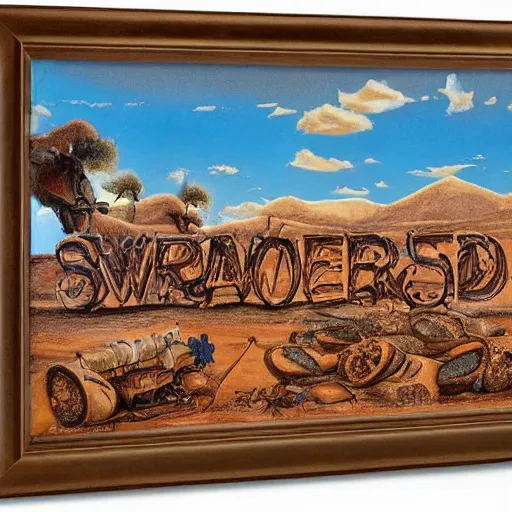 Image similar to The wild west dessert, by rowena morrill, extreme detail, wide angle, long shot
