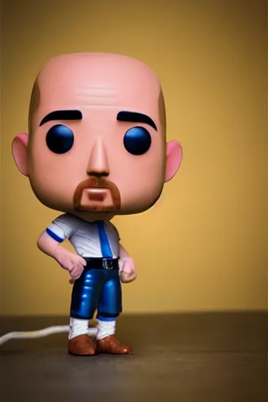 Image similar to “ very very highly detailed photorealistic jeff bezos funko pop, studio lighting and shading, 8 k, award - winning crisp details ”