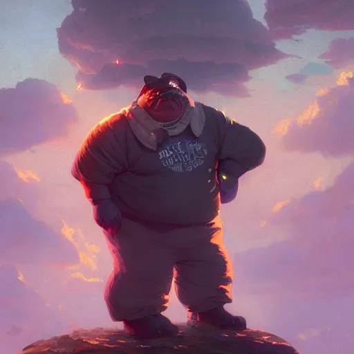 Image similar to Highly detailed portrait of obese Elon Musk, unreal engine, fantasy art by Greg Rutkowski, Loish, Rhads, ferdinand knab, Makoto Shinkai and Lois van baarle, ilya kuvshinov, rossdraws, Tom Bagshaw, alphonse mucha, global illumination, radiant light, detailed and intricate environment