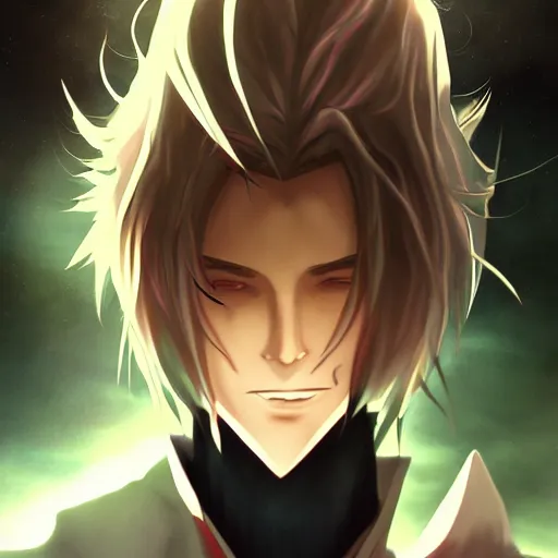 Image similar to portrait of michael morbius, anime fantasy illustration by tomoyuki yamasaki, kyoto studio, madhouse, ufotable, comixwave films, trending on artstation