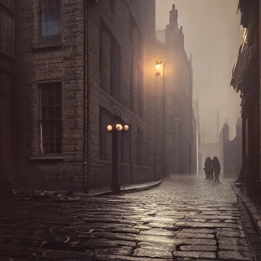 old london street 1888, hyper realism, dark theme | Stable Diffusion ...